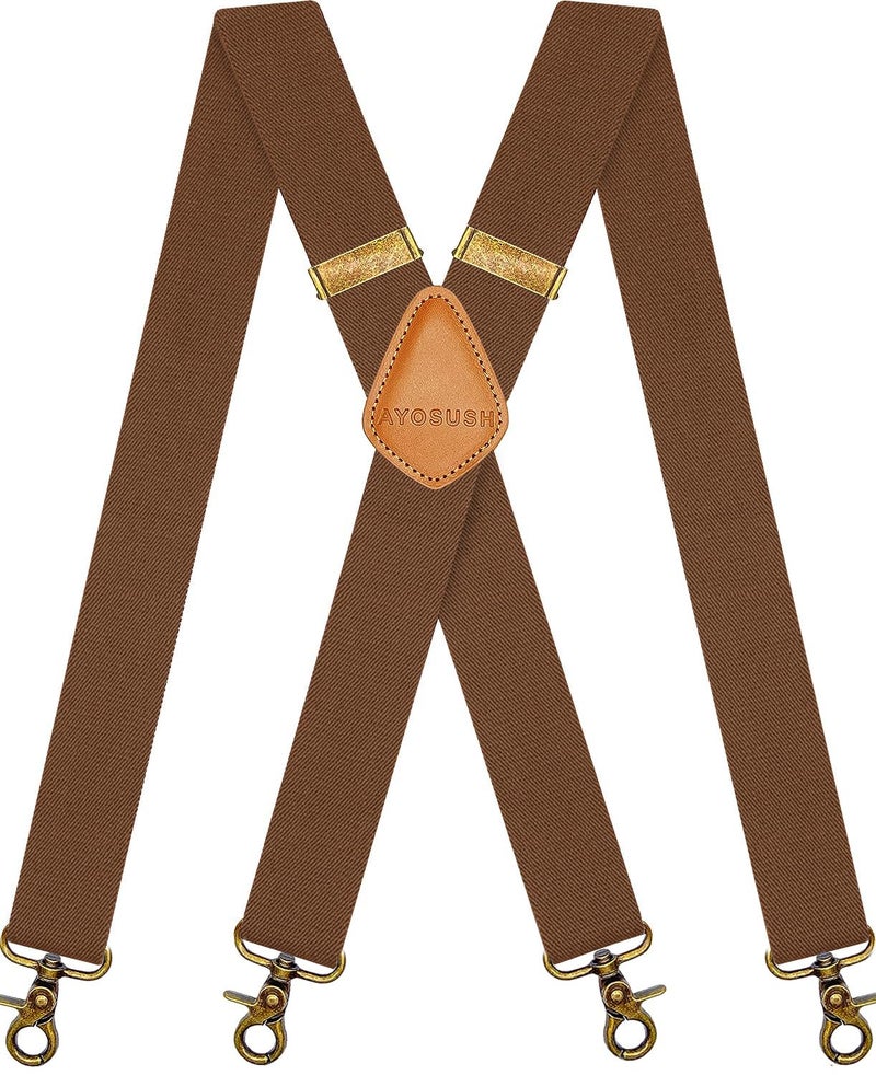 AYOSUSH Mens Suspenders with Swivel Hooks on Belts Loops Heavy Duty Big and Tall - Image 1