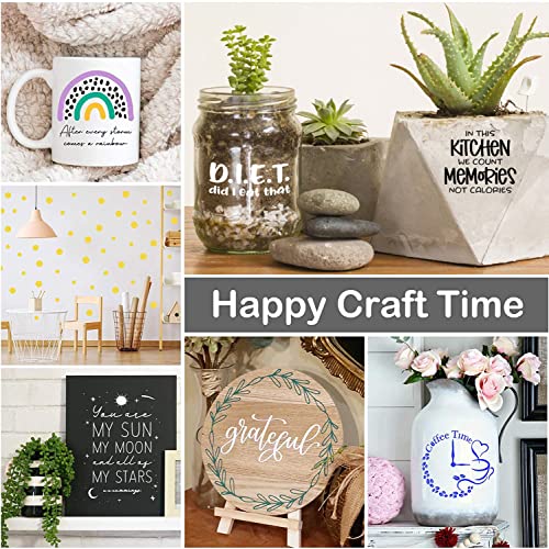 HTVRONT White Permanent Vinyl - 12" x 14 FT Matte White Adhesive Vinyl Roll Compatible with Cricut Cutting Machine, Silhouette, Cameo Cutters, Signs, Scrapbooking, Craft, Die Cutters - Image 2