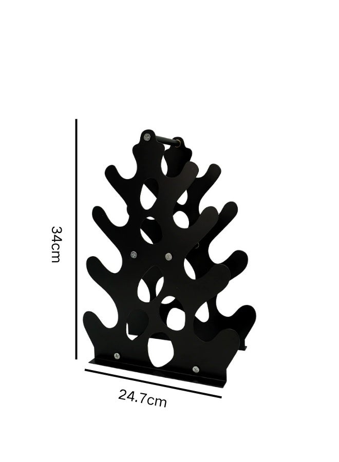 دوغي 【لا تشمل الدمبل】حامل دمبل مع وسادات مضادة للانزلاق لصالة الألعاب الرياضية المنزلية، تصميم إطار على شكل A مضغوط مع مقبض، حامل دمبل مستوحى من المرجان ويوفر توفيراً للمساحة - Image 3