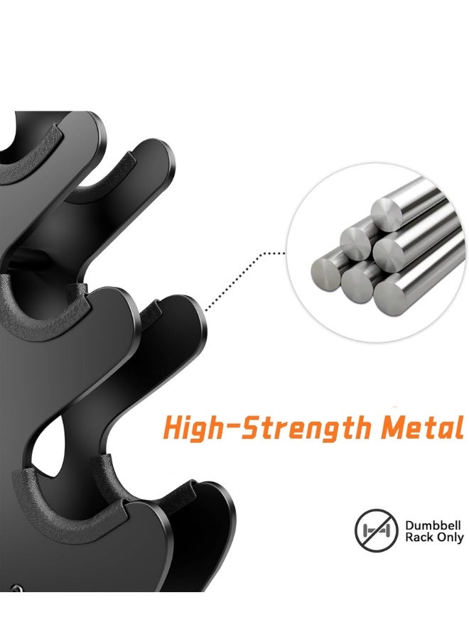 دوغي 【لا تشمل الدمبل】حامل دمبل مع وسادات مضادة للانزلاق لصالة الألعاب الرياضية المنزلية، تصميم إطار على شكل A مضغوط مع مقبض، حامل دمبل مستوحى من المرجان ويوفر توفيراً للمساحة - Image 2
