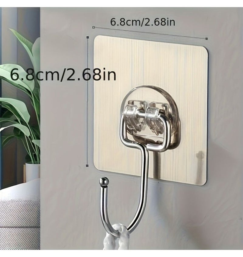 30 Pcs Super Strong Adhesive No Drill Hooks Reusable Golden Hooks For Kitchen Bathroom Tile Walls Hang Towels Cookware And More - Image 3