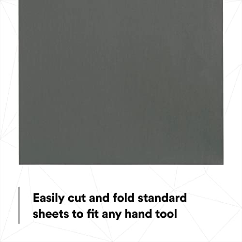 3M Wetordry Abrasive Sheet, 413Q, 02004, 320+ Grit, 9 in x 11 in, Pack of 50 Sandpaper Sheets for Auto Sanding, Metal Sanding, Finishing, Paint Prep - Image 4