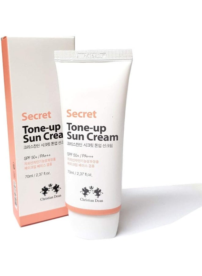 كريستيان دين كريم سيكريت تون-أب الواقي من الشمس بعامل حماية SPF50+ PA+++، 70 مل / مستحضرات تجميل كورية - Image 1