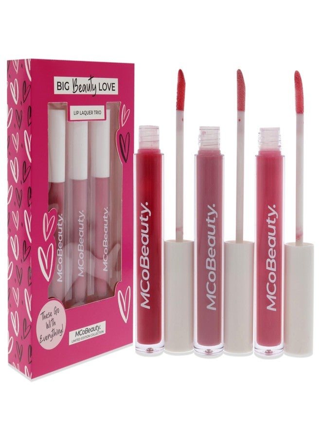 أم سي أو بيوتي مجموعة أحمر شفاه MCoBeauty Big Beauty Love الثلاثية - إصدار محدود - ألوان غنية - تمنح الشفاه لونًا زاهيًا يدوم طويلًا - توفر ترطيبًا ولونًا طوال اليوم لشفاه مثالية - 3 قطع - Image 3