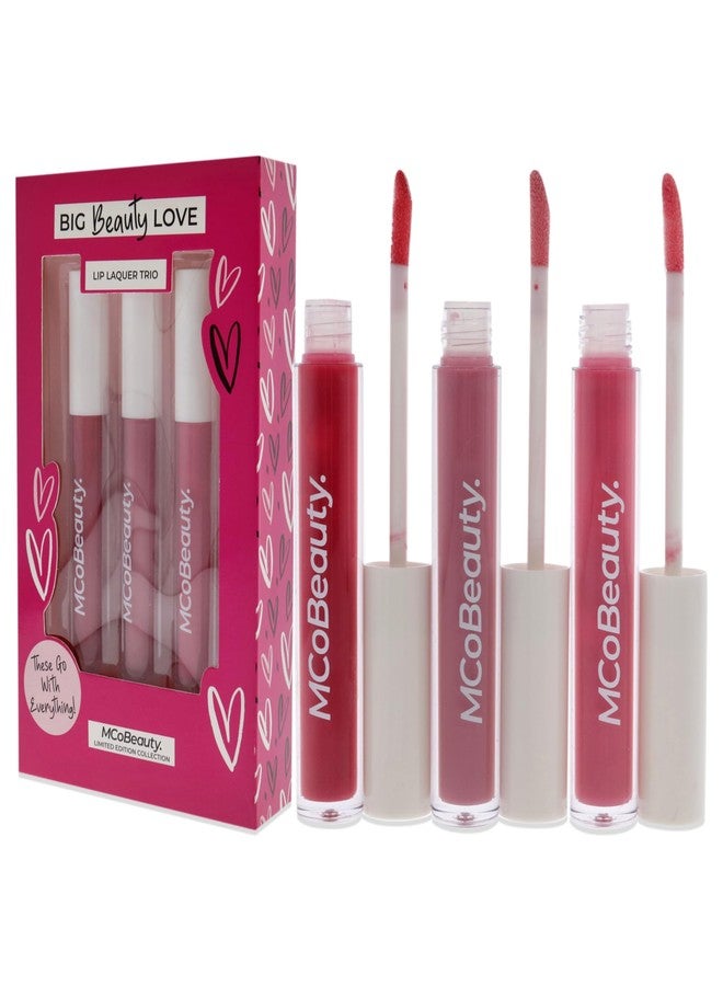أم سي أو بيوتي مجموعة أحمر شفاه MCoBeauty Big Beauty Love الثلاثية - إصدار محدود - ألوان غنية - تمنح الشفاه لونًا زاهيًا يدوم طويلًا - توفر ترطيبًا ولونًا طوال اليوم لشفاه مثالية - 3 قطع - Image 4
