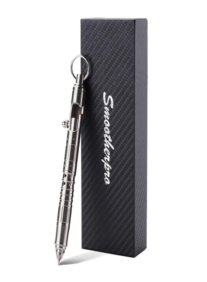 SMOOTHERPRO Tactical Bolt-Action Pen Titanium Compatible with Parker Refill Hollow Design Retractable Outdoor Business Office Writing Color Natural(HTP01) - Image 1