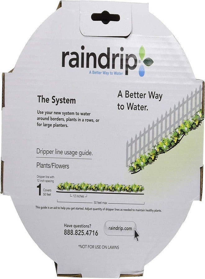 Raindrip R280DT BLK 1/4-Inch by 50-Foot Black Drip-A-Long with Fittings - Image 3