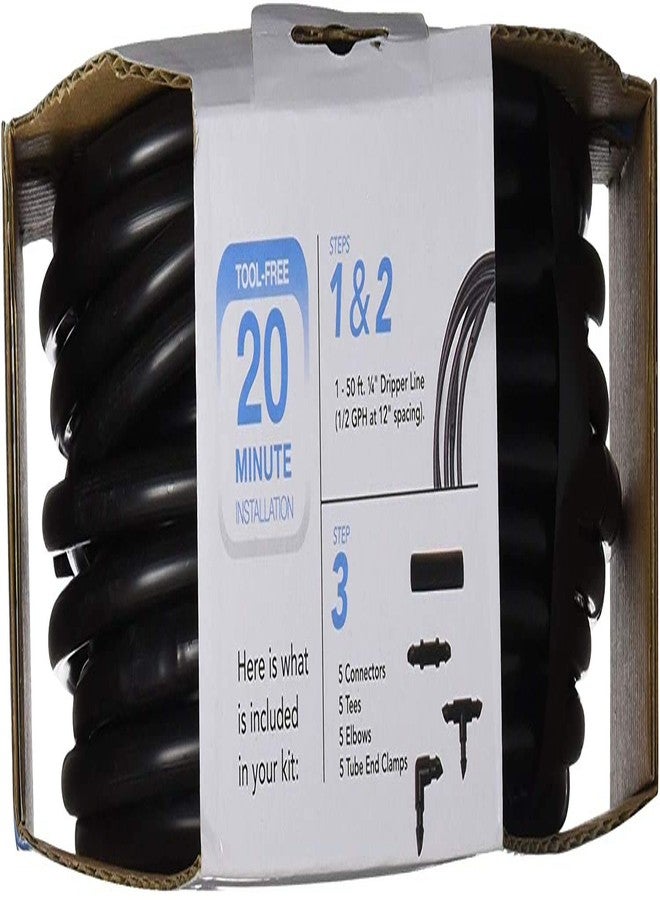 Raindrip R280DT BLK 1/4-Inch by 50-Foot Black Drip-A-Long with Fittings - Image 4