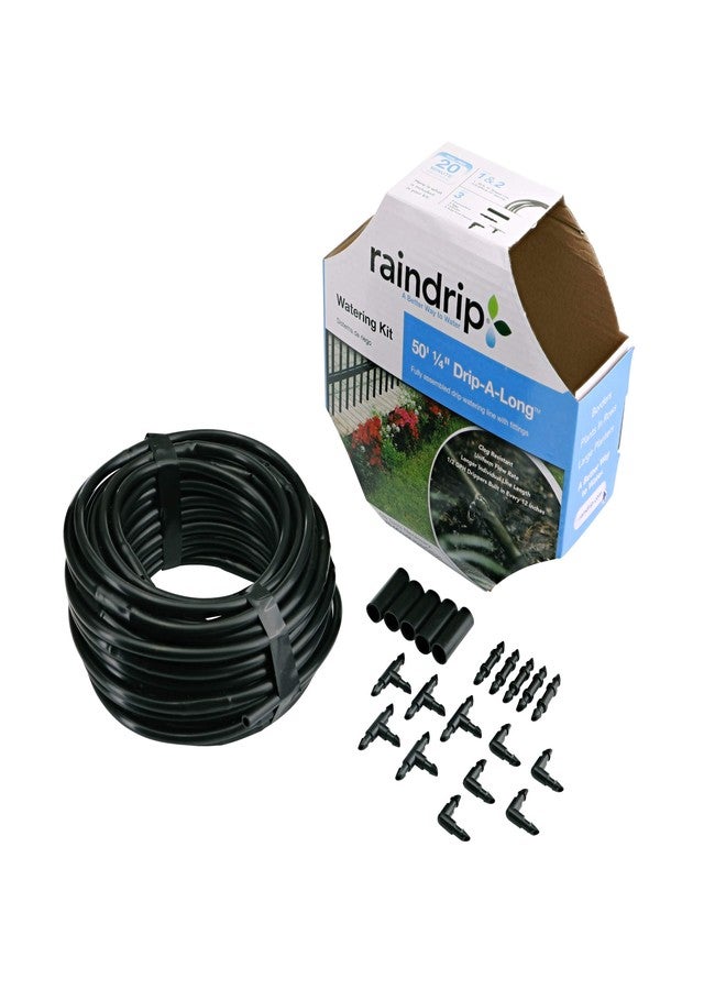 Raindrip R280DT BLK 1/4-Inch by 50-Foot Black Drip-A-Long with Fittings - Image 2