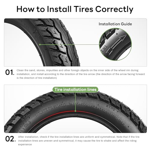 StaiBC Heavy Duty 12.5x2.25 (12-1/2 x2-1/4) Tire & Inner Tube Set with Angled Valve Stem for Electric Scooters Razor Pocket Mod, Currie, Schwinn, GT, IZIP, eZip - Image 5