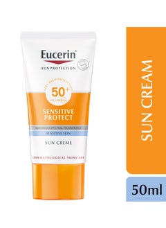 Eucerin Sun Cream SPF 50+ – Advanced UVA/UVB Protection & Hydration, 50ml