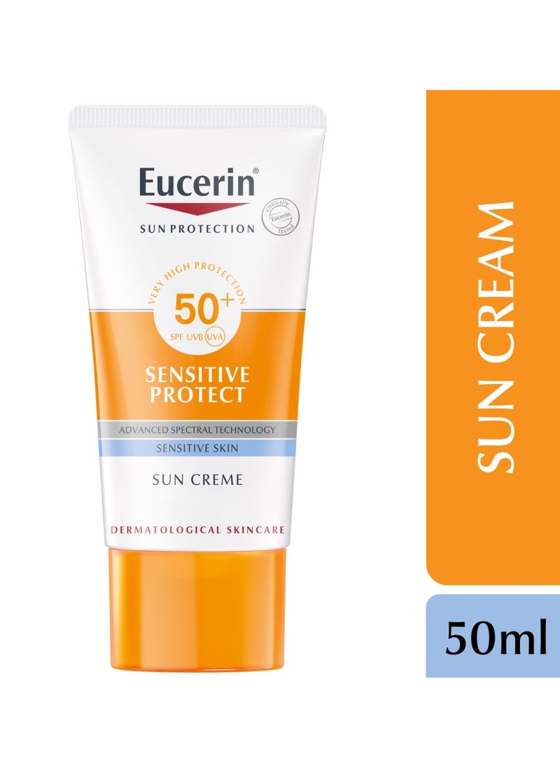 Eucerin Eucerin Sun Cream SPF 50+ – Advanced UVA/UVB Protection & Hydration, 50ml  - Image 1