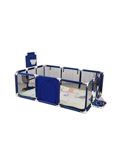 Children's Play Fence Portable Child Playpen Rectangle Toddlers Play Yard With Door Activity Center Child Play Game Fence Anti-Fall Play Pen,Safe And Secure