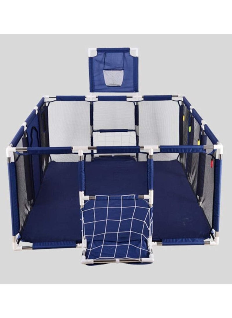 Dubkart - Children's Play Fence Portable Child Playpen Rectangle Toddlers Play Yard With Door Activity Center Child Play Game Fence Anti-Fall Play Pen,Safe And Secure - Image 1