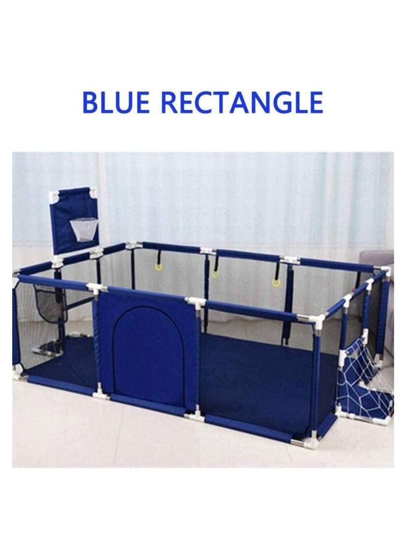 Dubkart - Children's Play Fence Portable Child Playpen Rectangle Toddlers Play Yard With Door Activity Center Child Play Game Fence Anti-Fall Play Pen,Safe And Secure - Image 1