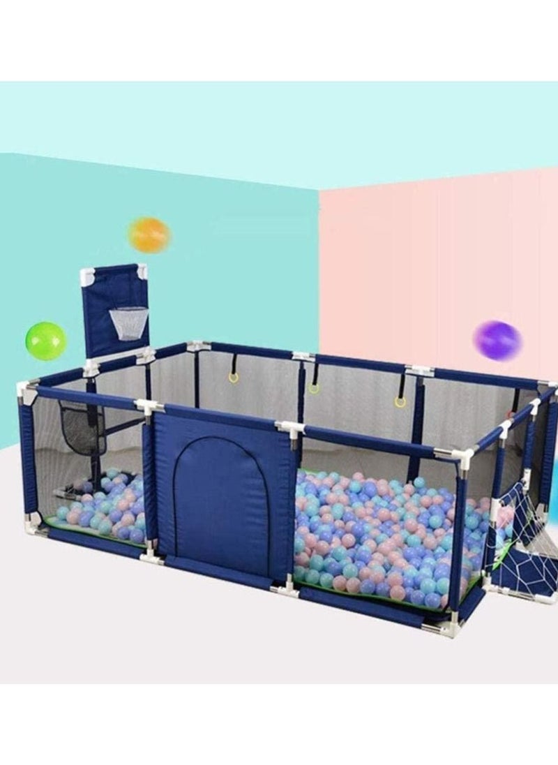 Dubkart - Children's Play Fence Portable Child Playpen Rectangle Toddlers Play Yard With Door Activity Center Child Play Game Fence Anti-Fall Play Pen,Safe And Secure - Image 1