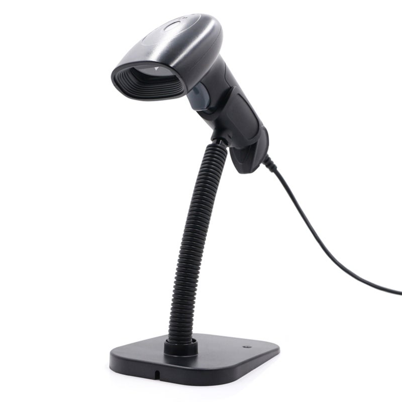 USB Barcode Scanner 1D 2D QR Handheld Wired Bar Code Reader with Stand Support Screen Code Compatible with Windows XP/7/8/10 Android Linux System for Supermarket Library Book Shop Logistics Retail - Image 1