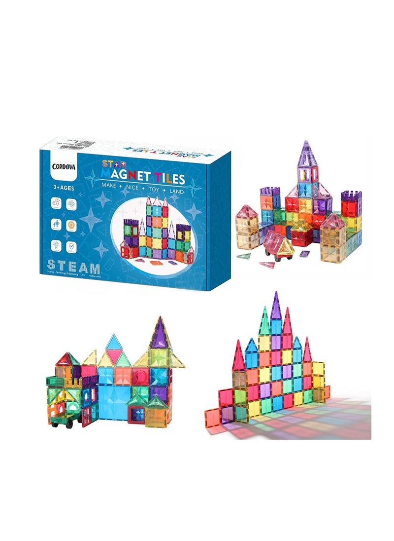 182 PCs 3D Star Magnetic Tiles Set Fun and Educational Toy STEAM for Learning & Creativity