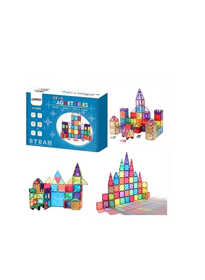 182 PCs 3D Star Magnetic Tiles Set Fun and Educational Toy STEAM for Learning & Creativity