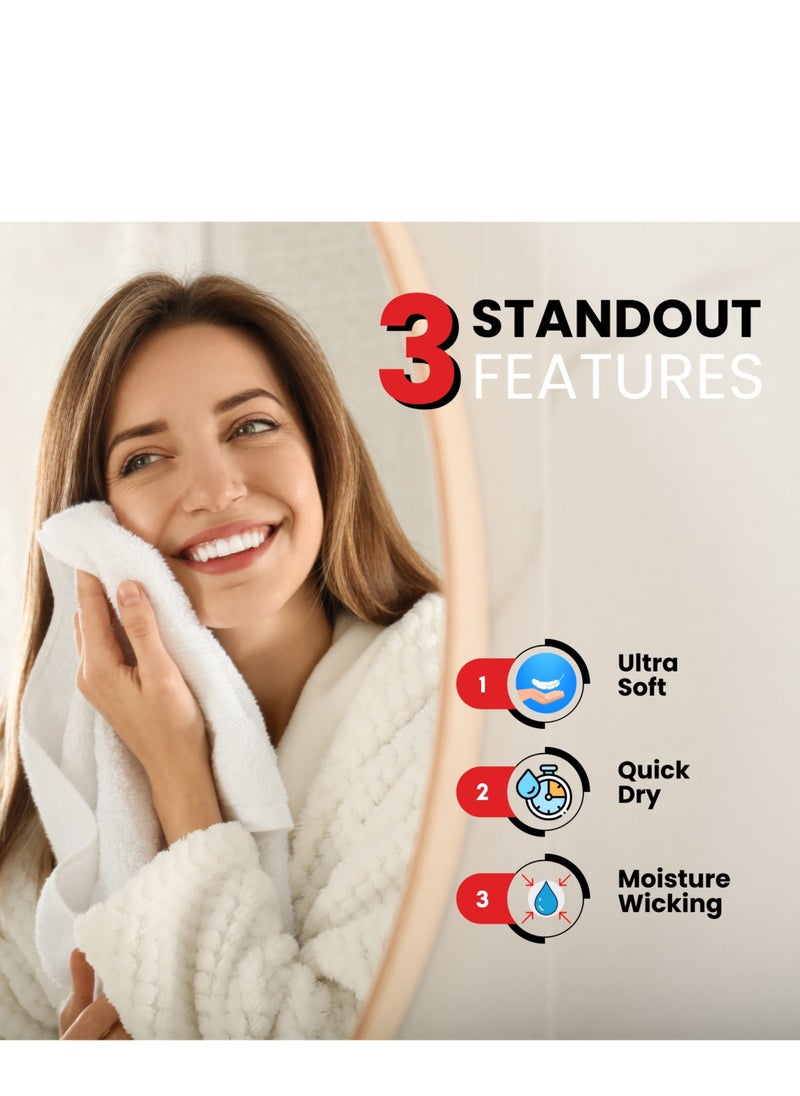 Infinitee Xclusives Premium Burgundy Hand Towels - Pack of 6, 16 x 28 Inches (41 x 71cm) Bathroom Hand Towel Set, Hotel & Spa Quality Hand Towels for Bathroom, Highly Absorbent and Super Soft Bathroom Towels by Infinitee Xclusives  - Image 4