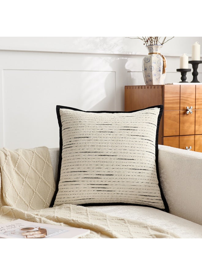 French Cream Stellar Pillowcase Light Luxury High-end Bedside Soft Bag Pillow Backrest Cover Living Room Sofa Pillow