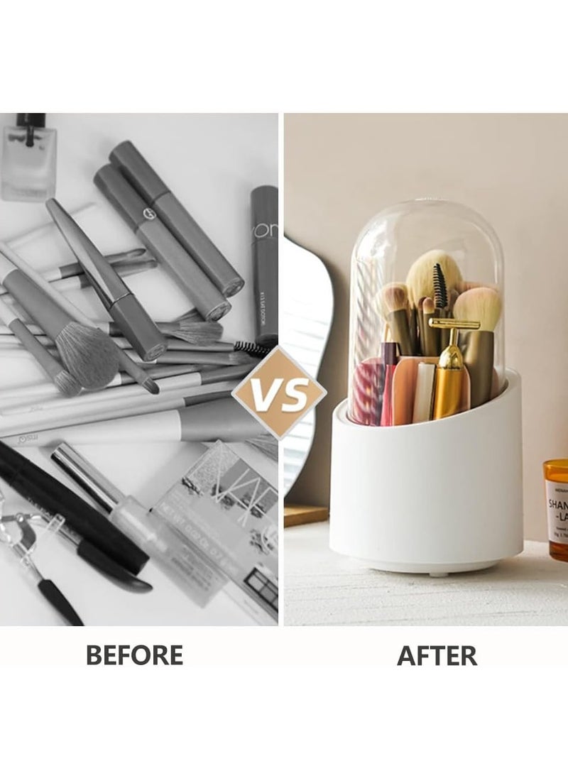 Makeup Brush Organizer 360° Rotating With dust cover