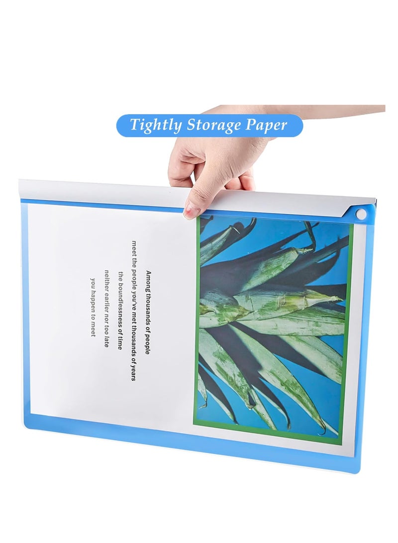 KASTWAVE 5 قطع من أغلفة التقارير الشفافة مع مشبك متأرجح، مجلد بحجم الخطاب، مجلدات العرض التقديمي، مجلد السيرة الذاتية، مجلدات مدرسية ملونة للأطفال، سعة 40 ورقة، منظم مستندات بحجم A4، لا حاجة إلى ثقب - Image 3