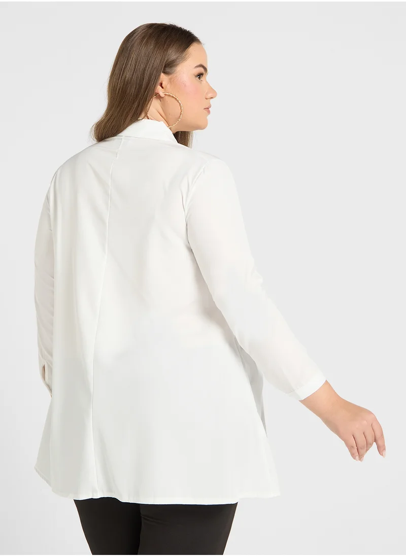 Ella Plus Longline Button Down Shirt