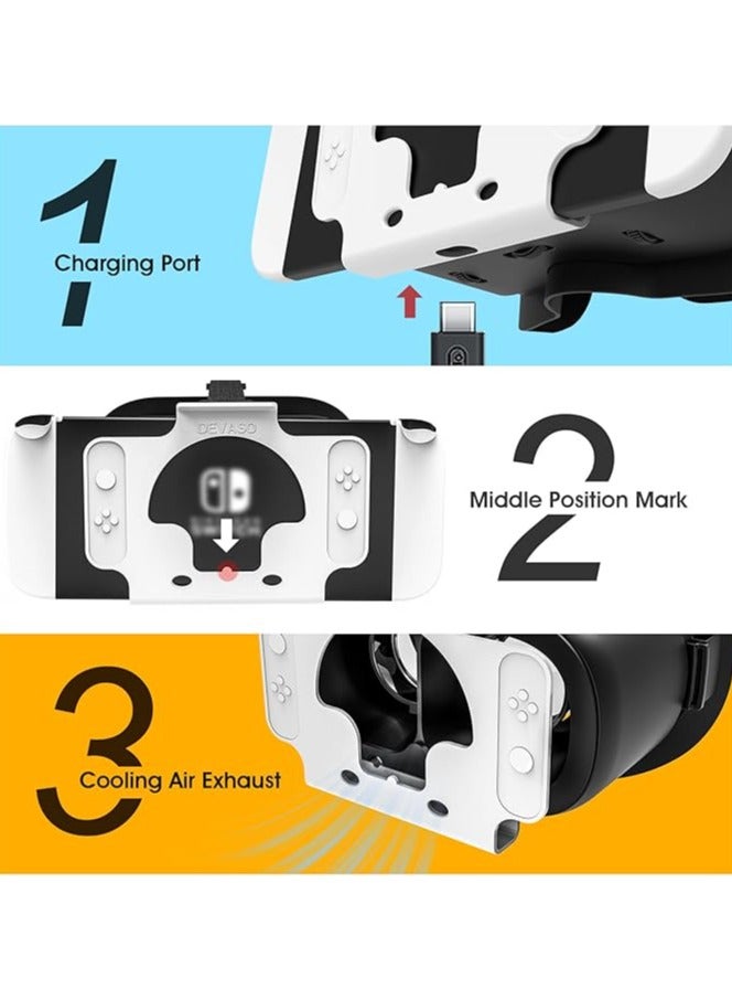 general Upgraded VR headset for original Nintendo Switch and Switch OLED models, virtual reality glasses with adjustable HD lenses and comfortable headband, Labo VR kit accessories, Switch 3D goggles - Image 4