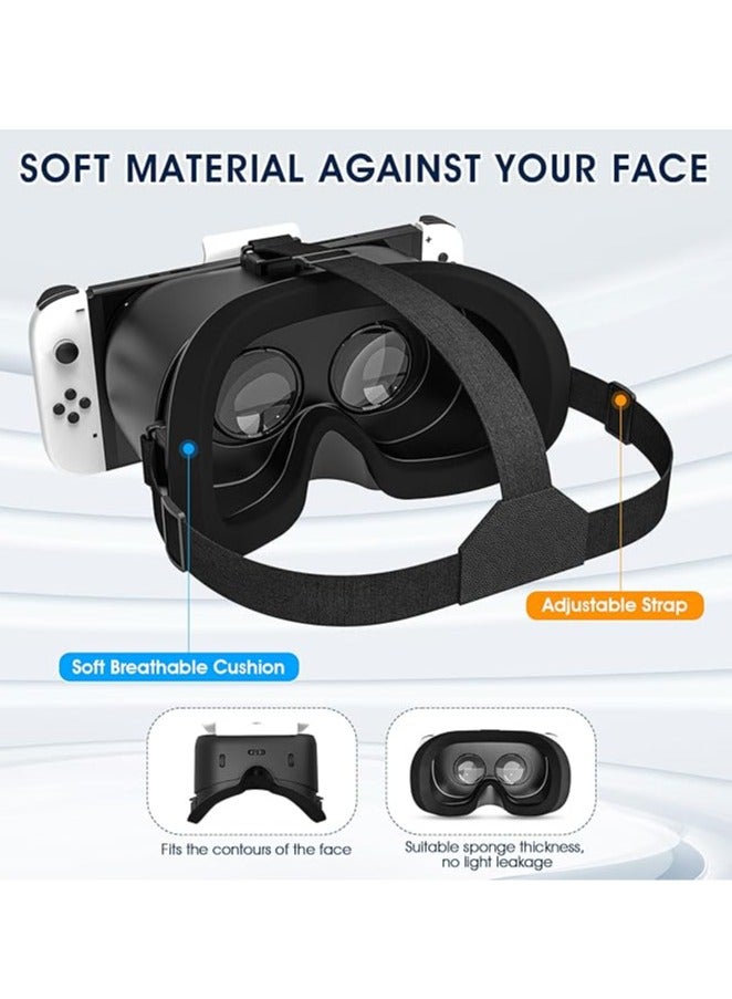 general Upgraded VR headset for original Nintendo Switch and Switch OLED models, virtual reality glasses with adjustable HD lenses and comfortable headband, Labo VR kit accessories, Switch 3D goggles - Image 5