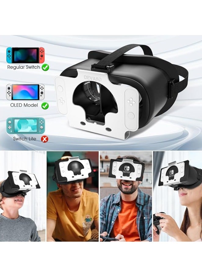 general Upgraded VR headset for original Nintendo Switch and Switch OLED models, virtual reality glasses with adjustable HD lenses and comfortable headband, Labo VR kit accessories, Switch 3D goggles - Image 3
