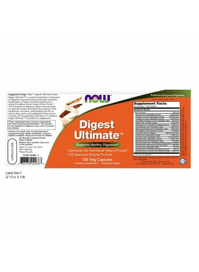 Now Foods, Digest Ultimate, 120 Veg Capsules - Image 2