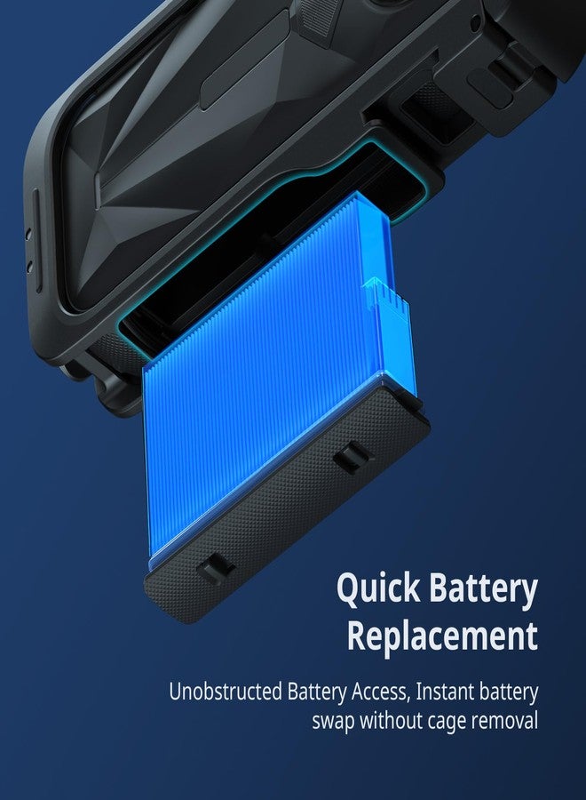 SMALLRIG Cage for Insta360 X5 Accessories, Aluminum Alloy Protective Case for Insta360 x5 with Quick Release, Built-in Cold Shoe Mounts & 1/4" Threads, with Silicone Lens Guard Cap - 5195 - Image 4