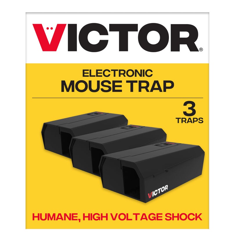 Victor Humane Mouse Traps Indoor for Home - M250BSR-3 - No Touch Electric Mouse Traps for Home, Pack of 3 - Image 1