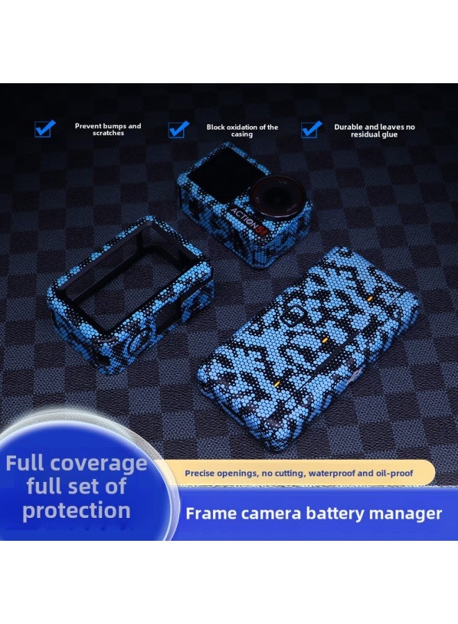 StartFly Suitable For DJI Action 5PRO Sports Camera Sticker Color Change Film No Glue Accessories-Color:Ac5-08 Circuit White Sticker-Specifications:Dji Action 5pro+ Frame Complete Set  - Image 2
