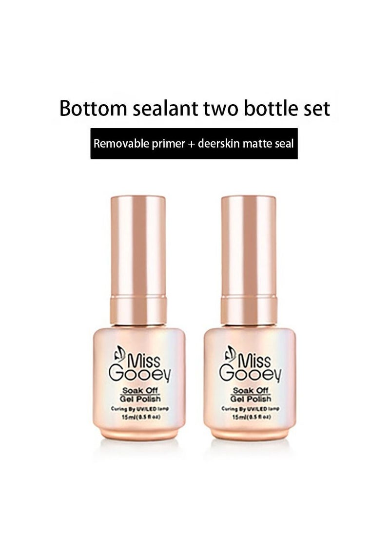 Miss Gooey - Nail Polish Removable Primer Frosted Seal Set - Image 1