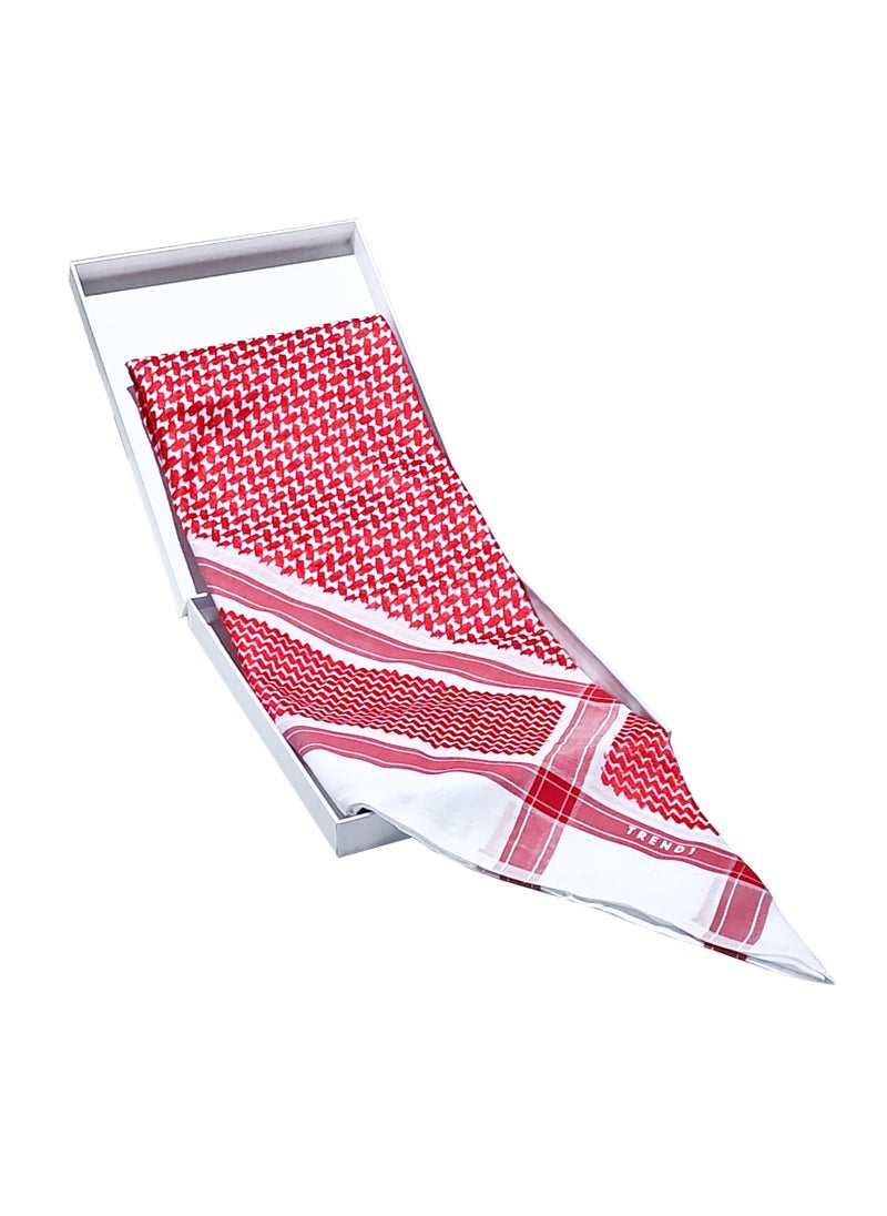 GALADUNE Classic Casual  Men's Red shemagh, Premium Cotton Blend Material A50  - Image 1