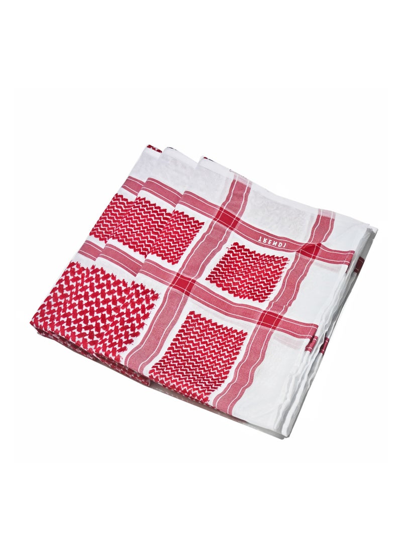 GALADUNE Classic Casual  Men's Red shemagh, Premium Cotton Blend Material A50  - Image 5
