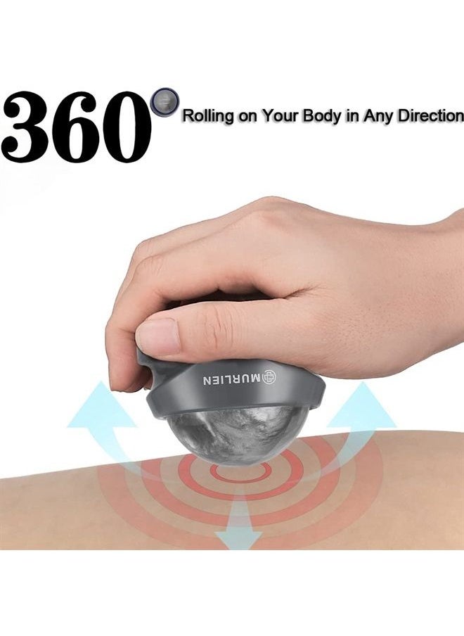 MURLIEN Massage Roller Ball, Tight and Sore Muscles Relief, Manual Massager, Alleviating Shoulder, Arms, Back, Legs, Calves or Muscle Tension - Gray  - Image 3