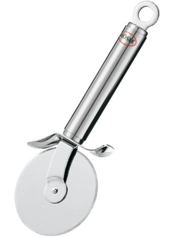 Rosle رُسلي 12718 قطاعة بيتزا بمقبض دائري من الفولاذ المقاوم للصدأ مع ذراع دعم 7.9 بوصة - Image 1