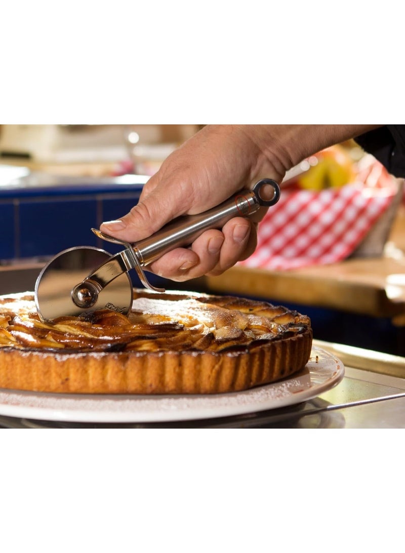 Rosle رُسلي 12718 قطاعة بيتزا بمقبض دائري من الفولاذ المقاوم للصدأ مع ذراع دعم 7.9 بوصة - Image 2