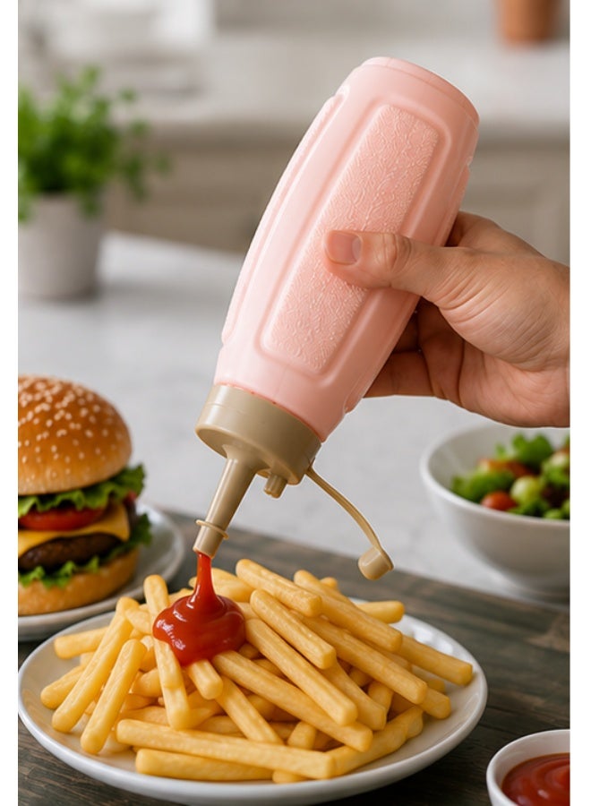 2-Piece Premium Refillable Sauce Squeeze Bottle Set – Leak-Proof Ketchup & Mayonnaise Dispensers, BPA-Free Food-Grade Plastic, Easy Squeeze & Easy Fill - Image 2
