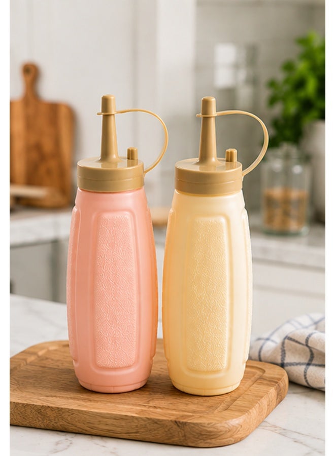 2-Piece Premium Refillable Sauce Squeeze Bottle Set – Leak-Proof Ketchup & Mayonnaise Dispensers, BPA-Free Food-Grade Plastic, Easy Squeeze & Easy Fill - Image 1