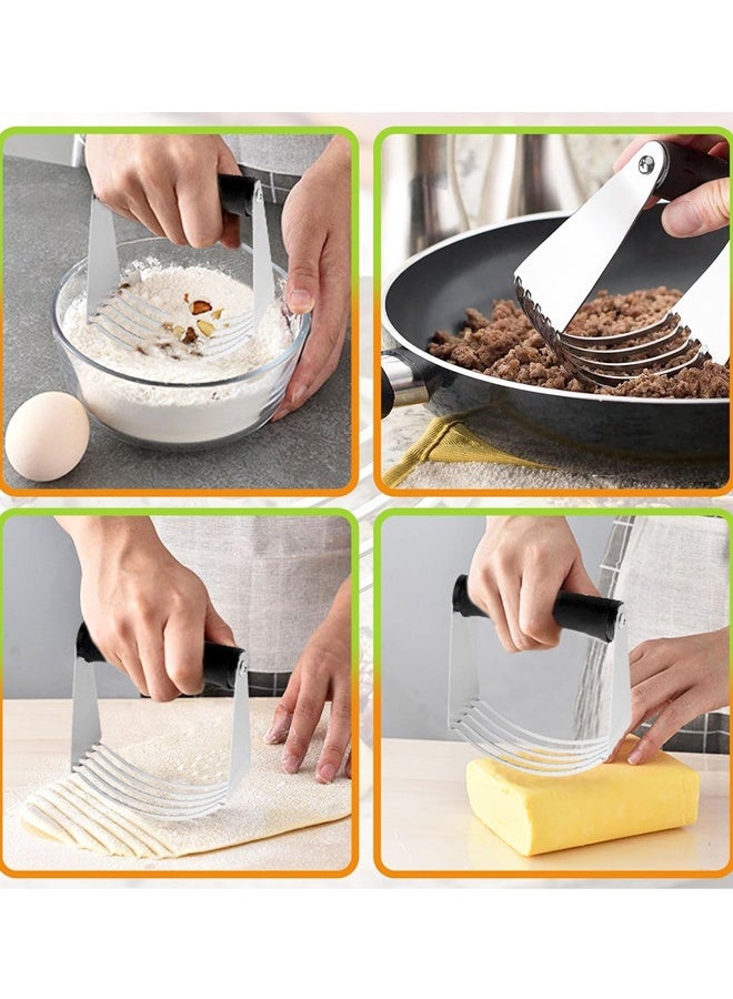Stainless Steel Dough Masher for Butter, Biscuit,Baking, Kneading,Dough, Flakier and Fluffier Pie Crusts, Almond - Image 5