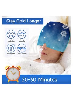 GGEROU Migraine Relief Cap, Gel Headache Relief Hat, Migraine Ice Head Wrap Cap, Reusable Cold/Hot Therapy,Blue  - Image 4