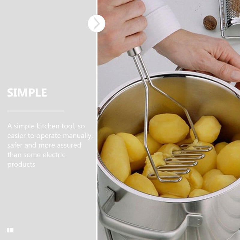 Stainless Steel Potato Masher and Presser 2 Pack Manual Kitchen Tool for Home Cooking - Image 4