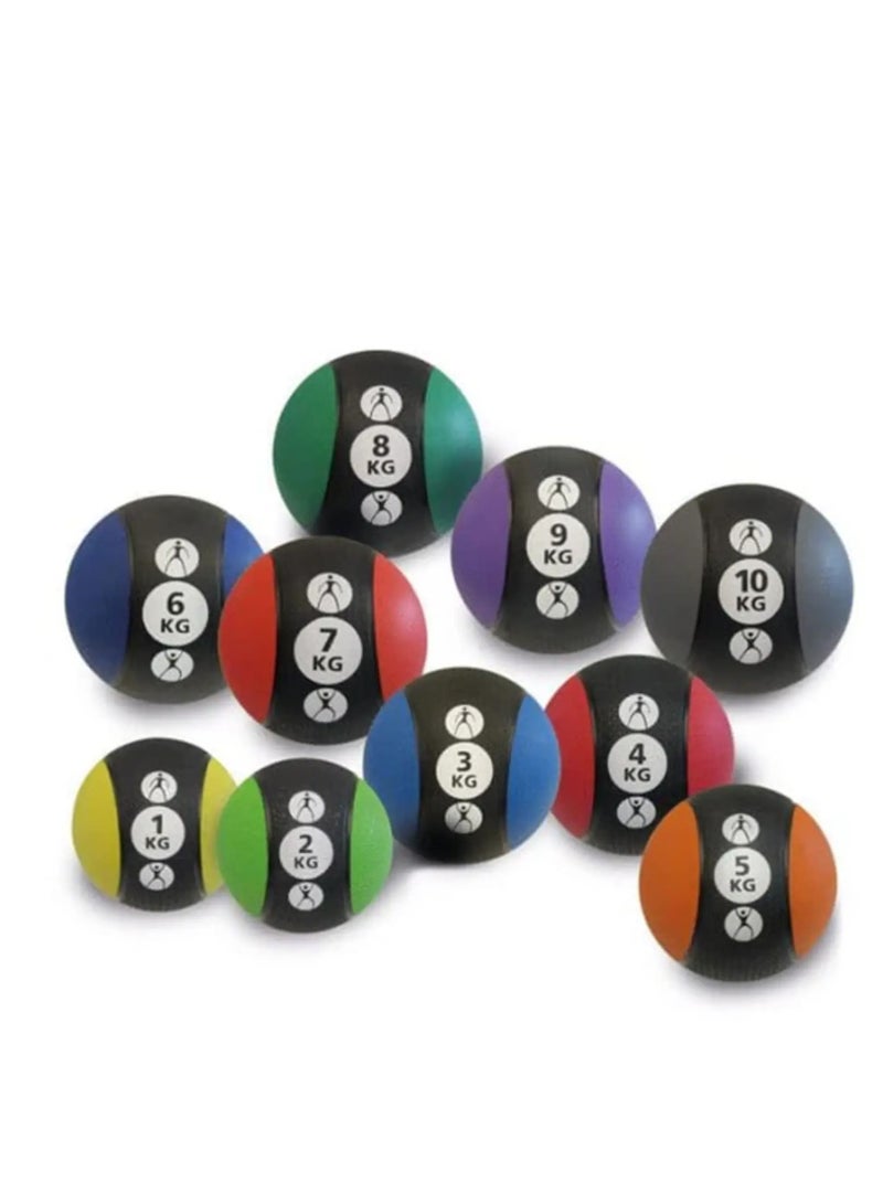 Spall 5Kg Fitness Weighted Medicine Balls Handheld Rubber Med for Core Balance Ab Workout Equipment Home Gym Exercise Weights, Core Strength Training Wall Balls, Home Gym Workout Exercise Balls - Image 2