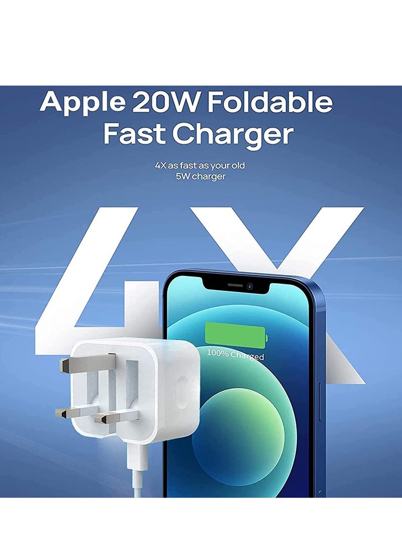 Generic - 20W PD Type C Power Block Wall Charger Plug Adapter with 2M USB-C to Lightning Cable Compatible with iPhone 14/13/11/X/XS/iPad - Image 1