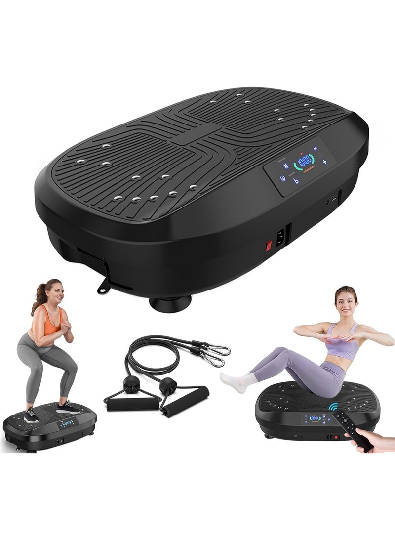 YOUWE7 جهاز تمرين YOUWE7 بلوحة اهتزاز مع جهاز تحكم عن بعد، منصة اهتزاز لإنقاص الوزن، جهاز تمرين كامل الجسم، جهاز لياقة بدنية، تدليك القدم، تخفيف الألم، مناسب للمكتب المنزلي - Image 1