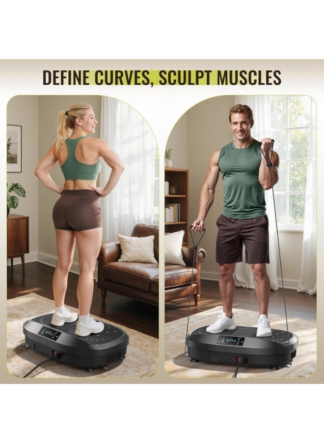 YOUWE7 جهاز تمرين YOUWE7 بلوحة اهتزاز مع جهاز تحكم عن بعد، منصة اهتزاز لإنقاص الوزن، جهاز تمرين كامل الجسم، جهاز لياقة بدنية، تدليك القدم، تخفيف الألم، مناسب للمكتب المنزلي - Image 3